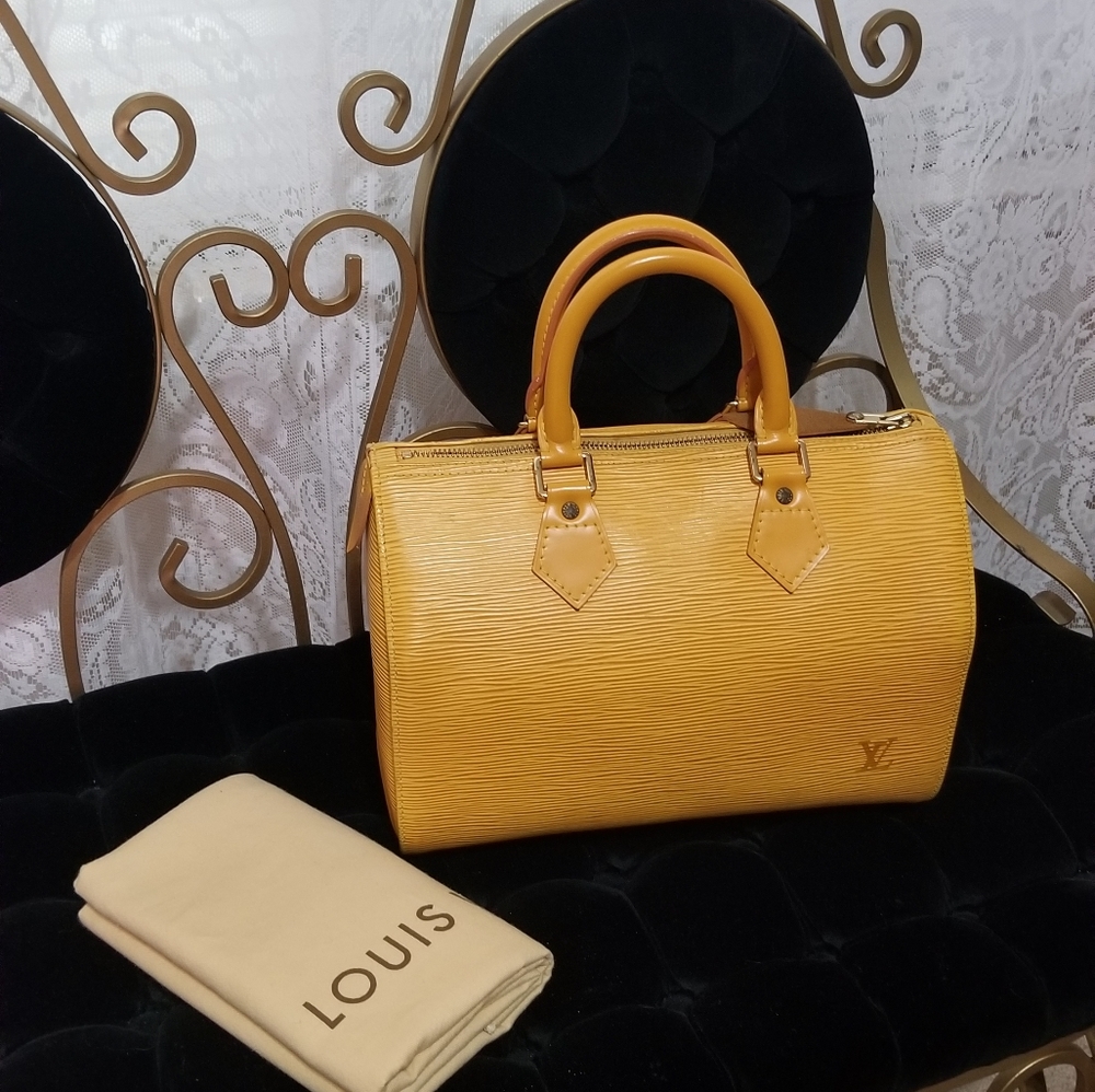 Louis Vuitton yellow speedy bag - Picture 3 of 9